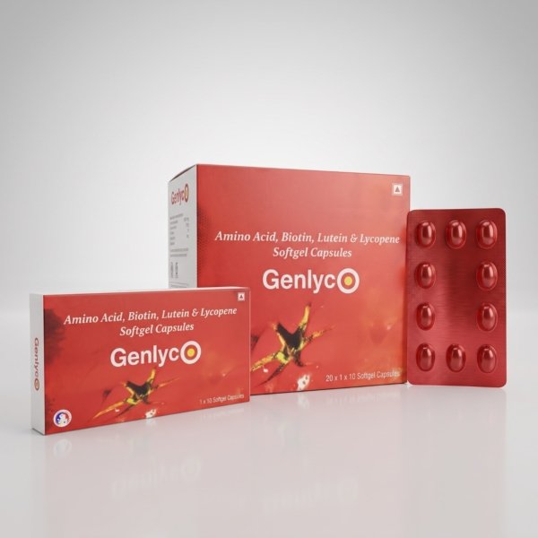 GENLYCO Softgel Capsules | Amino Acids, Lycopene, Biotin & Lutein