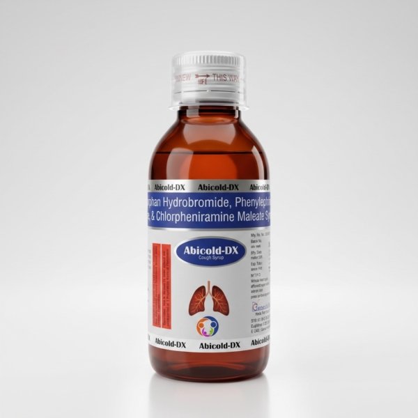 ABICOLD-DX Syrup | Dextromethorphan + Chlorpheniramine + Phenylephrine