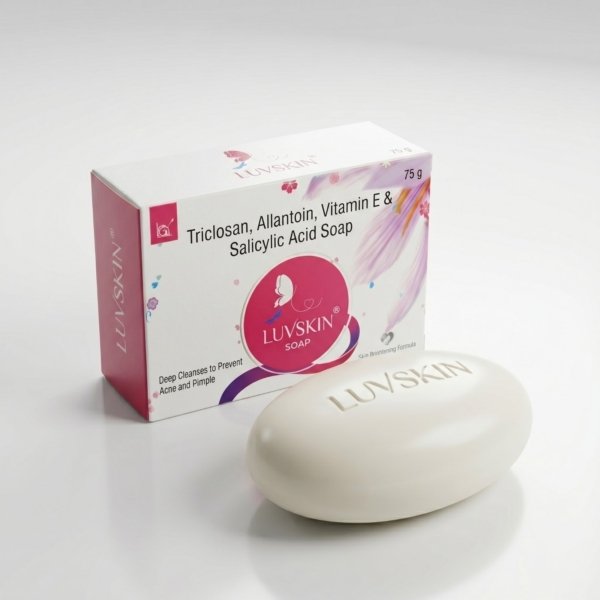 LUVSKIN Soap | Triclosan, Glycerin, Vitamin E & Tea Tree Oil